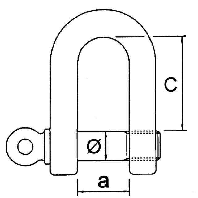 Manille Piton Inox 14x26 D.06MM Sachet de 6 référence fournisseur 1865375